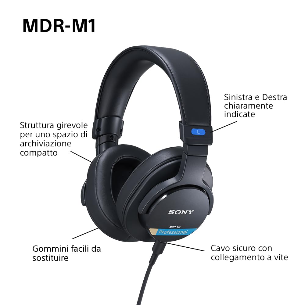 sony-mdr-m1-studio-cuffie-da-studio-chiuse-cablate-con-riproduzione-ultra-larga- image 8