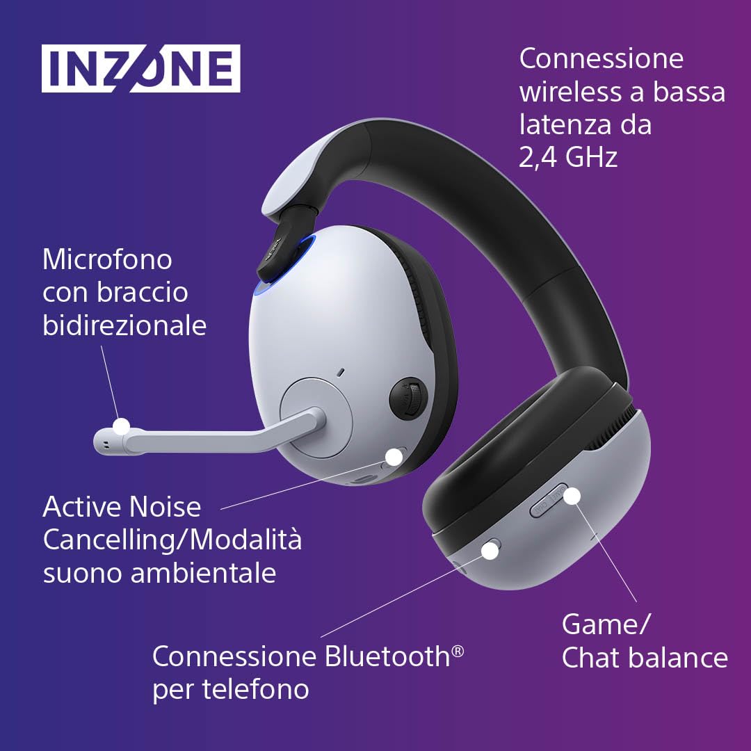 sony-inzone-h9-cuffie-gaming-wireless-con-noise-cancelling-360-spatial-sound-mic image 7