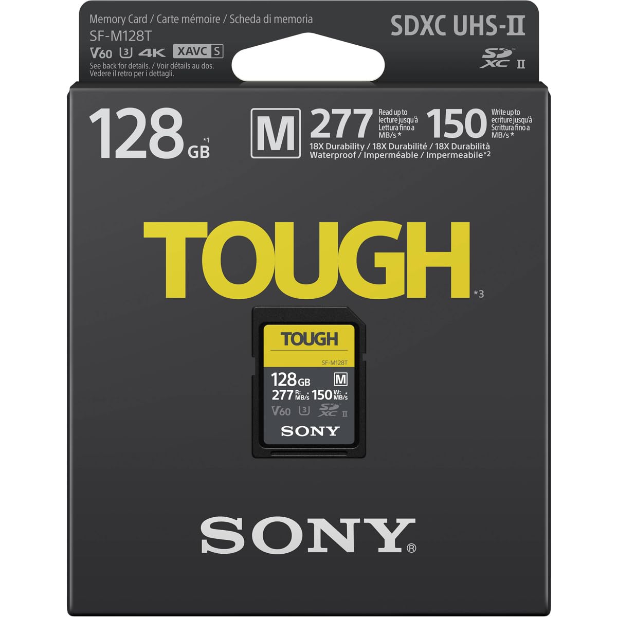sony-sf-m128t-tough-scheda-di-memoria-sdxc-128-gb-uhs-ii-v60-fino-a-277-mb-s-let image 2