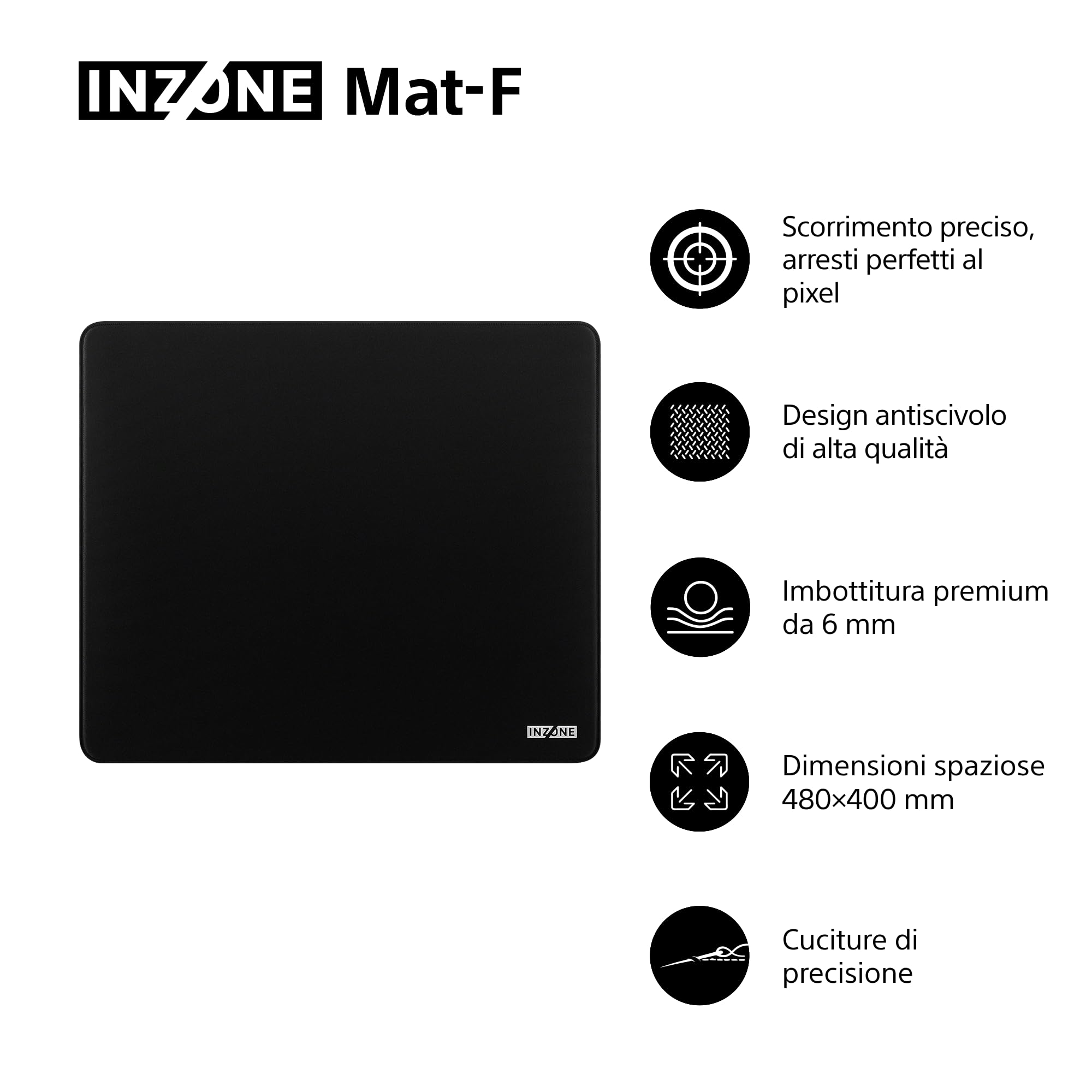sony-inzone-mat-f-tappetino-per-mouse-da-gaming-480-x-400-mm-6-mm-di-imbottitura image 2