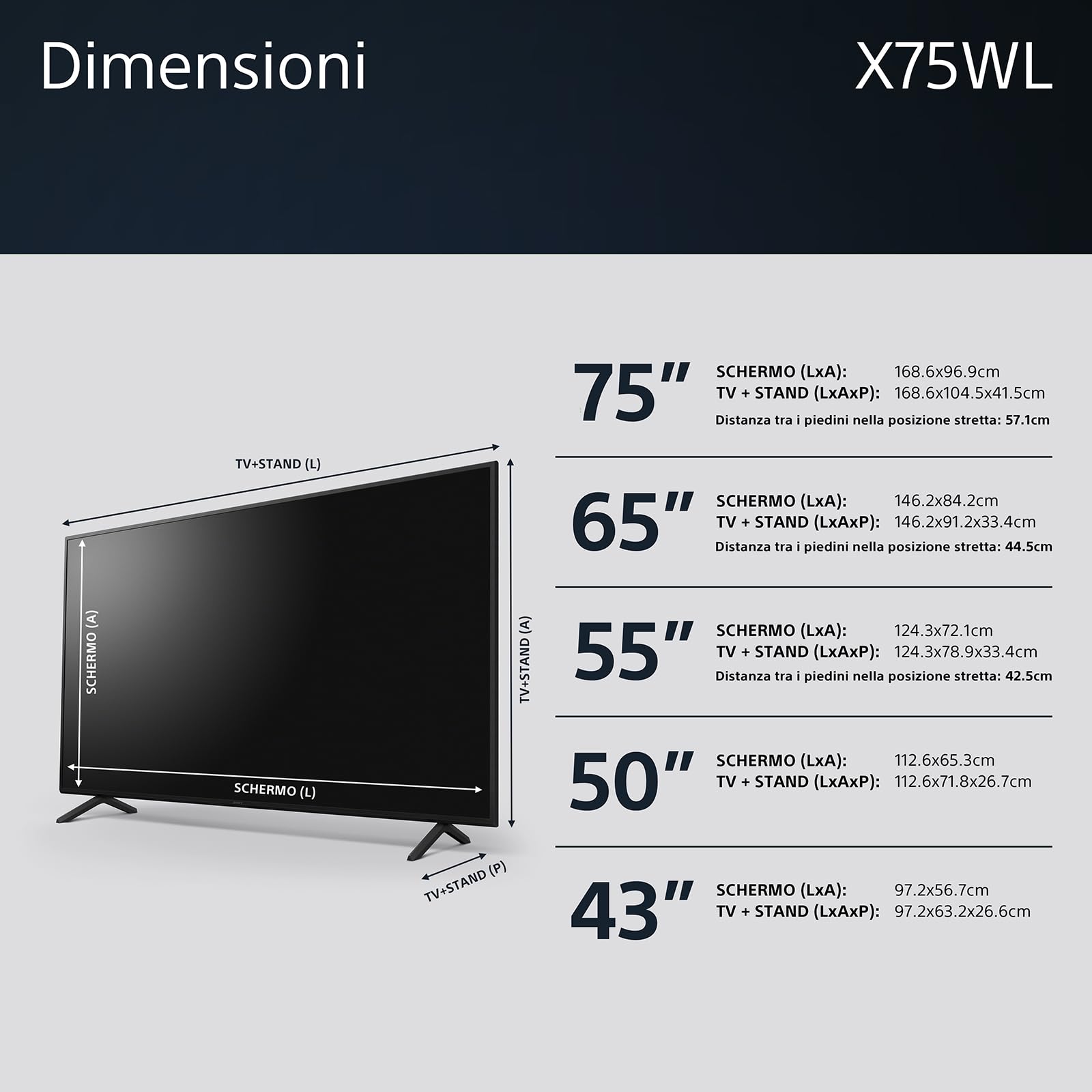 sony-bravia-kd-65x75wl-smart-tv-led-65-4k-hdr-google-tv-processore-x1-hdmi-2-1-g image 3