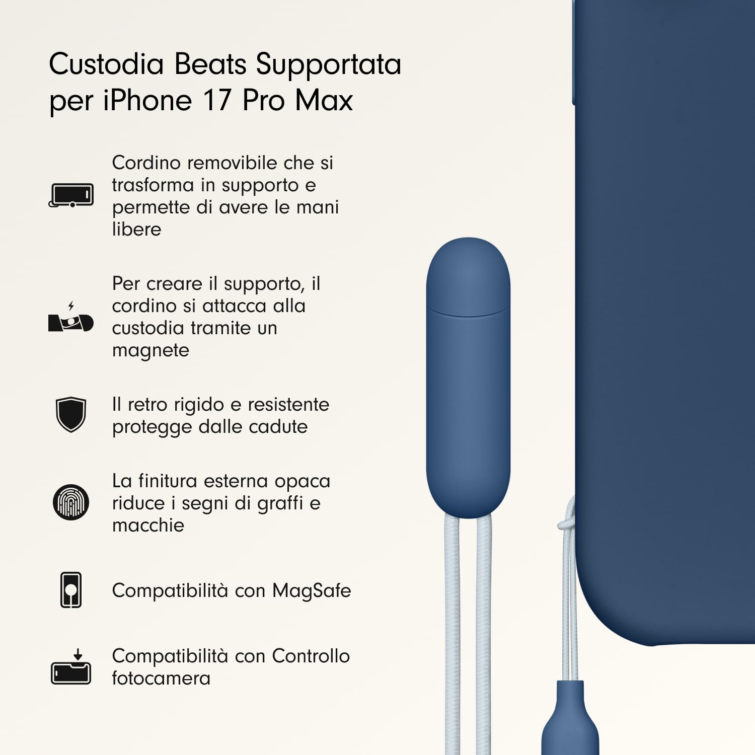 beats-custodia-cavalletto-per-iphone-17-pro-max-con-magsafe-e-controllo-fotocame image 2
