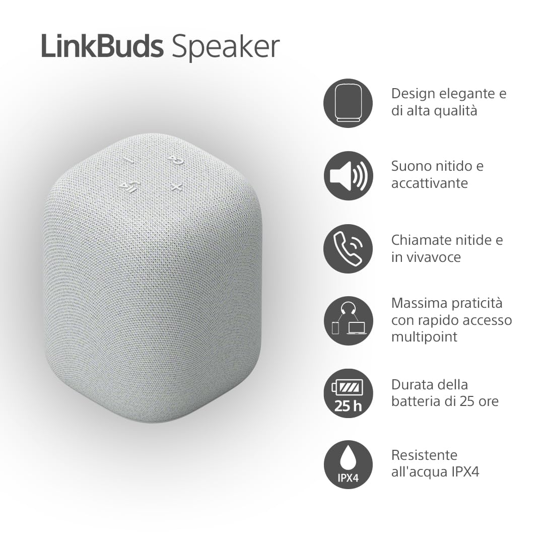 sony-linkbuds-speaker-altoparlante-portatile-wireless-bluetooth-ipx4-con-batteri image 2