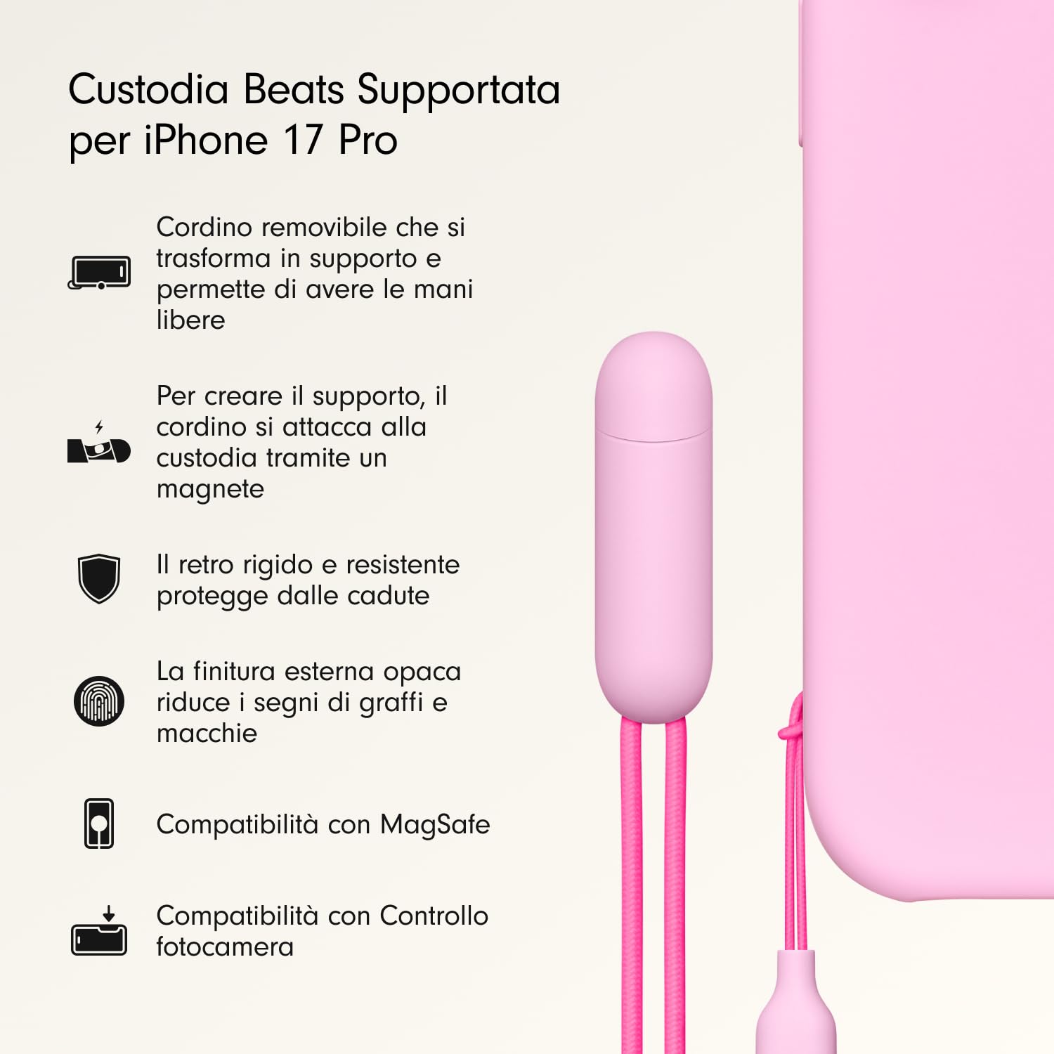 beats-custodia-cavalletto-per-iphone-17-pro-rigida-double-shot-con-magsafe-contr image 2