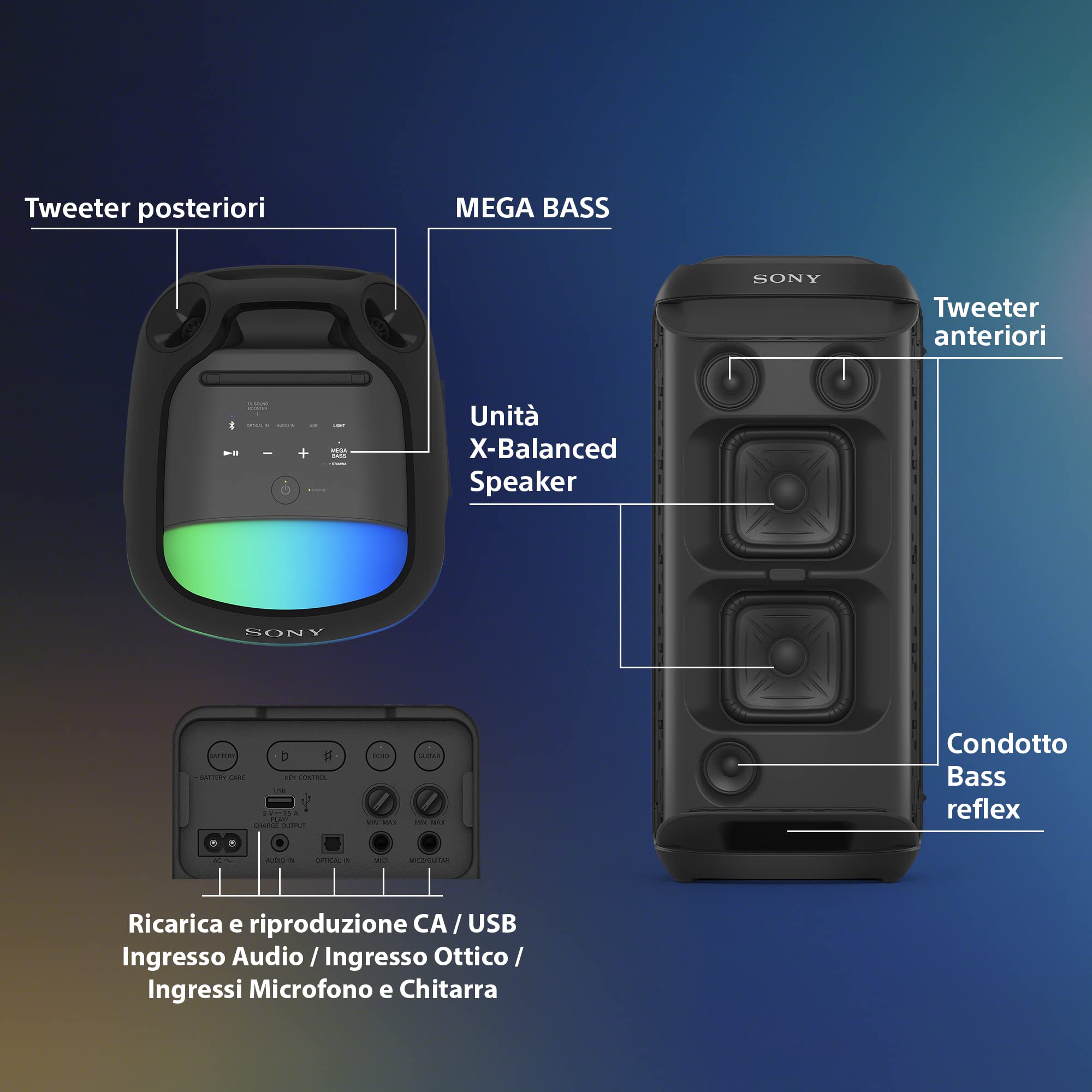sony-srs-xv800-altoparlante-wireless-per-feste-con-audio-a-360-mega-bass-25-ore- image 7