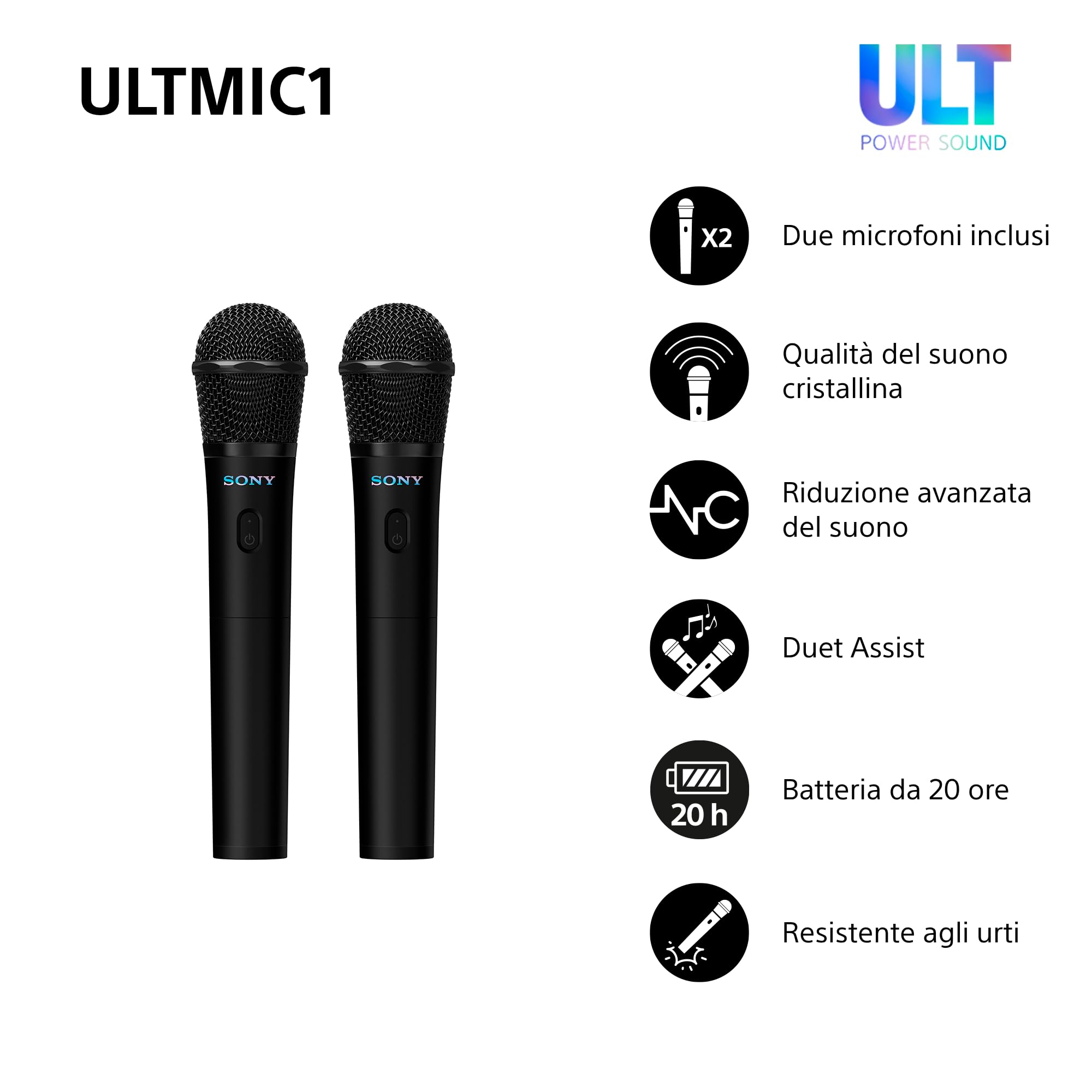 sony-ultmic1-set-di-microfoni-wireless-con-2-microfoni-e-ricevitore-riduzione-de image 2