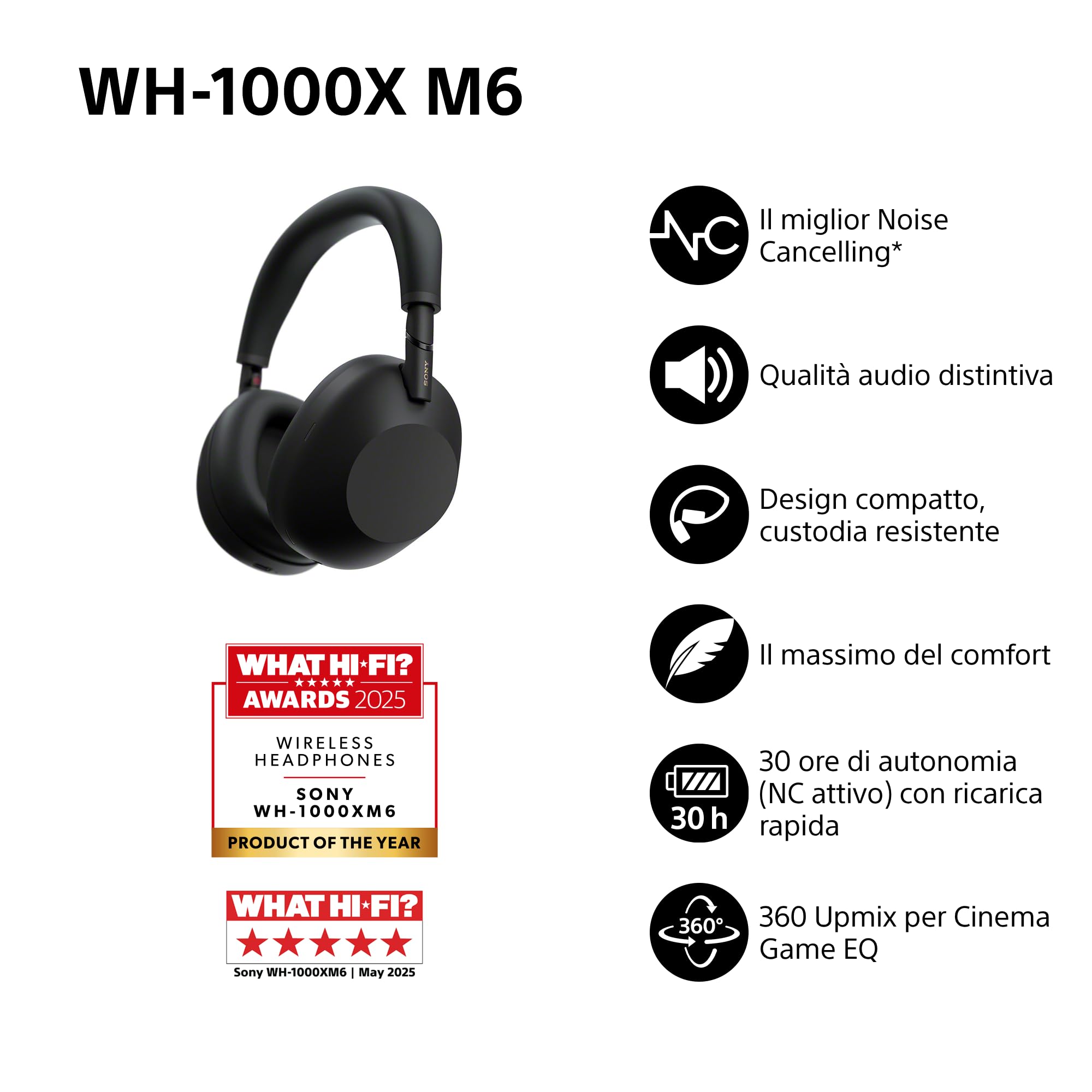 sony-wh-1000xm6-cuffie-wireless-premium-con-noise-cancelling-processore-qn3-audi image 2