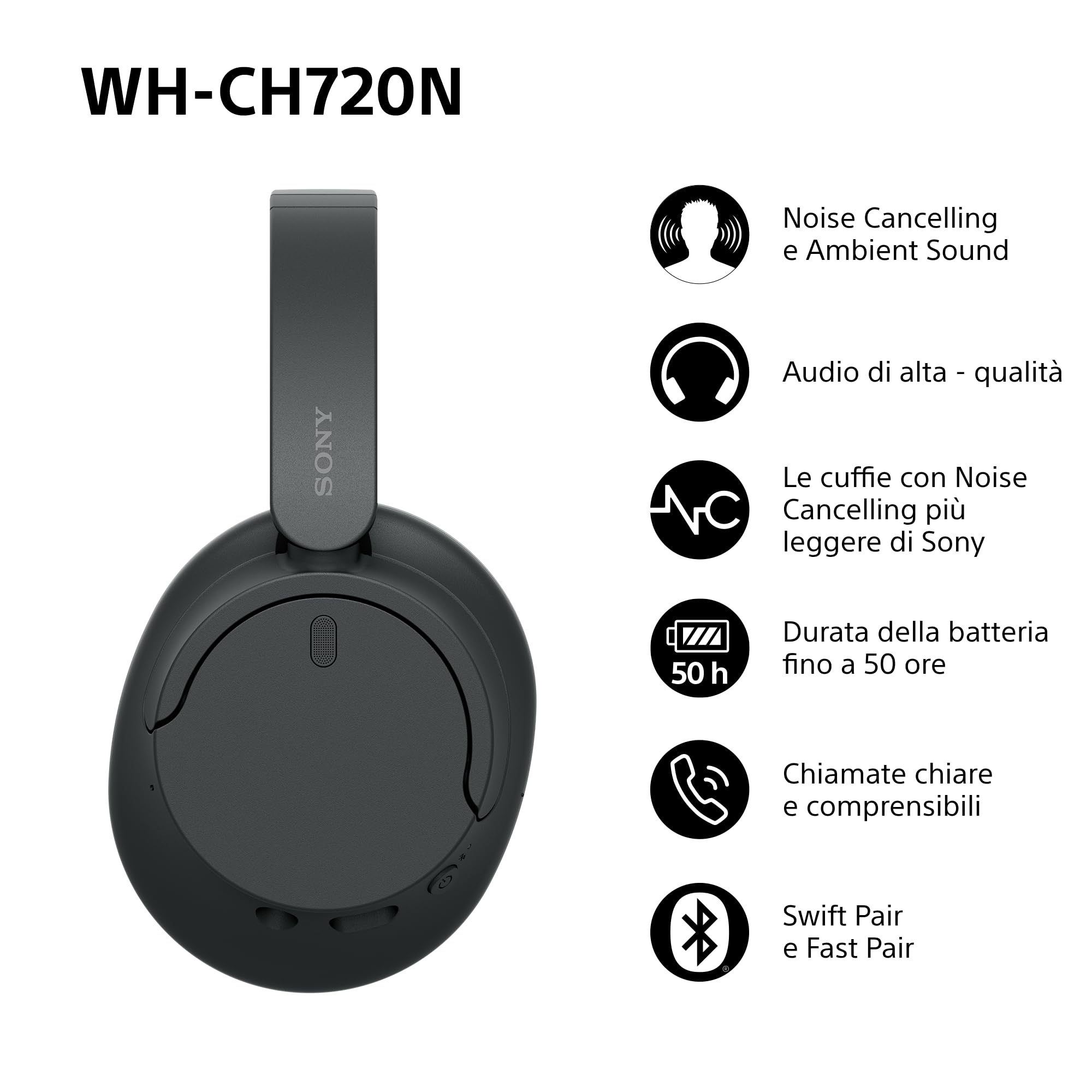 sony-wh-ch720n-cuffie-wireless-con-noise-cancelling-e-multipoint-35-ore-nero image 3