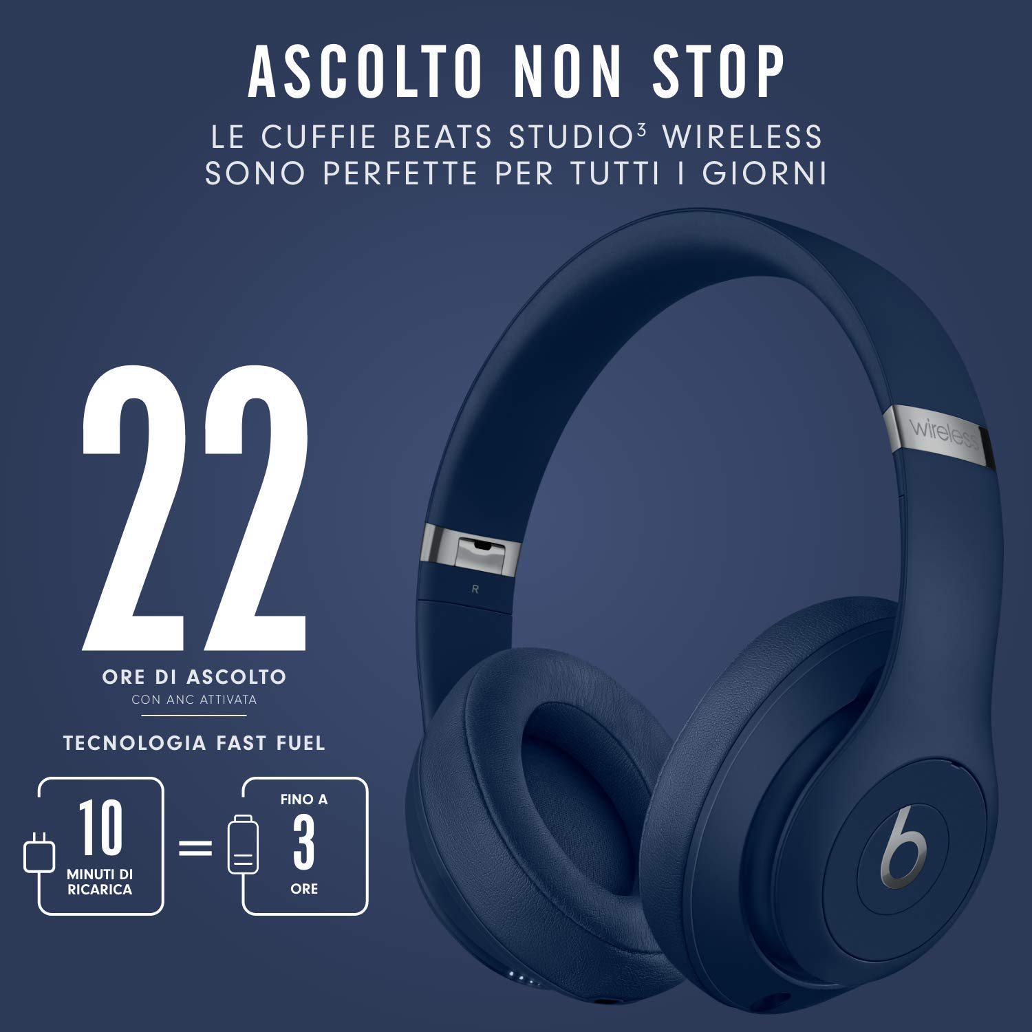 beats-studio3-wireless-cuffie-con-cancellazione-attiva-del-rumore-chip-apple-w1- image 4