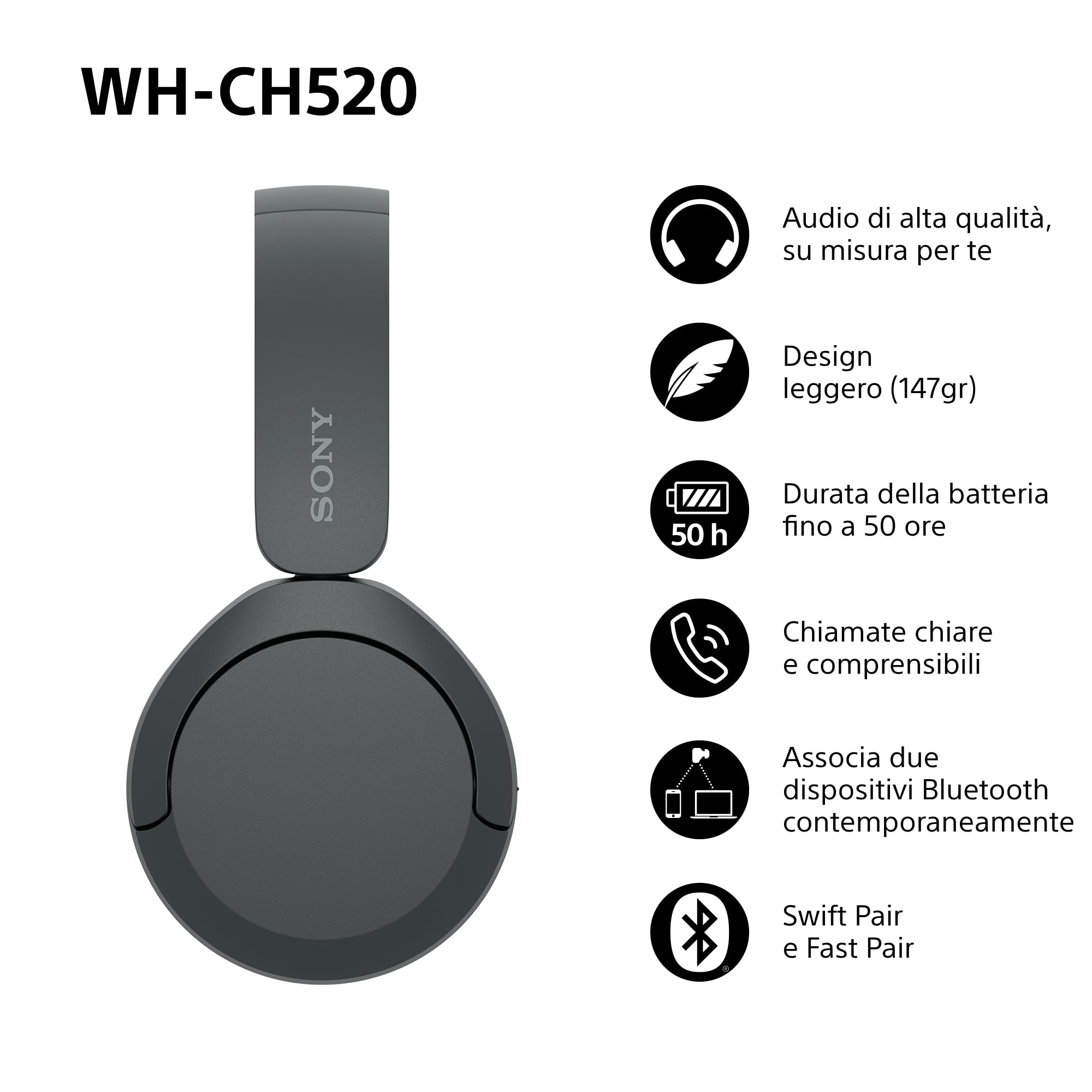 sony-wh-ch520-cuffie-wireless-on-ear-con-connessione-multipoint-50-ore-di-batter image 4